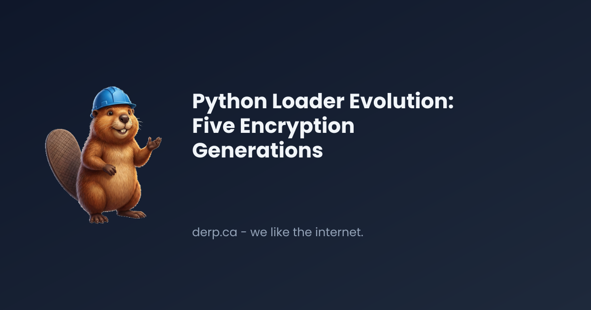 Python Loader Evolution: Five Encryption Generations | Derp